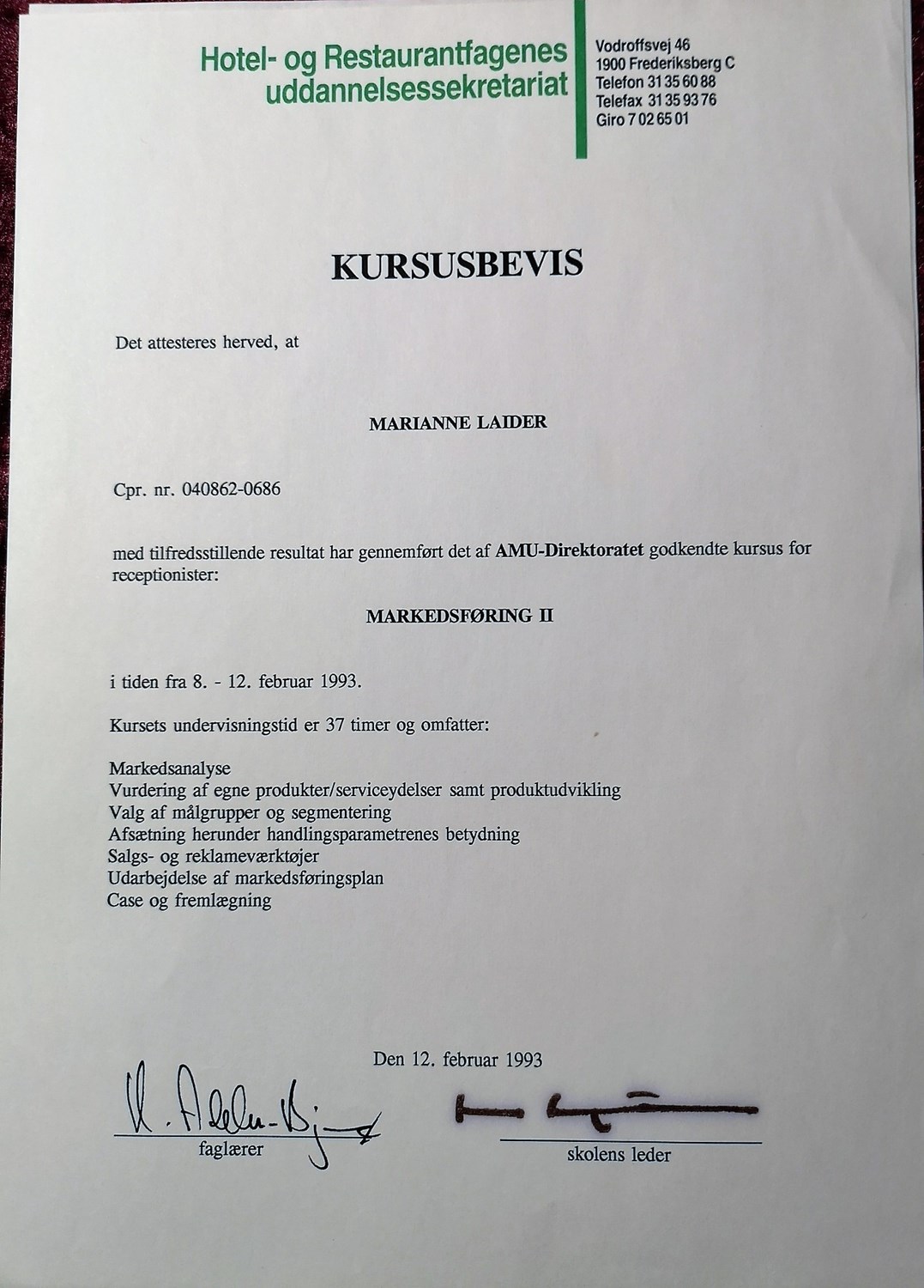markedsføring 2 1993